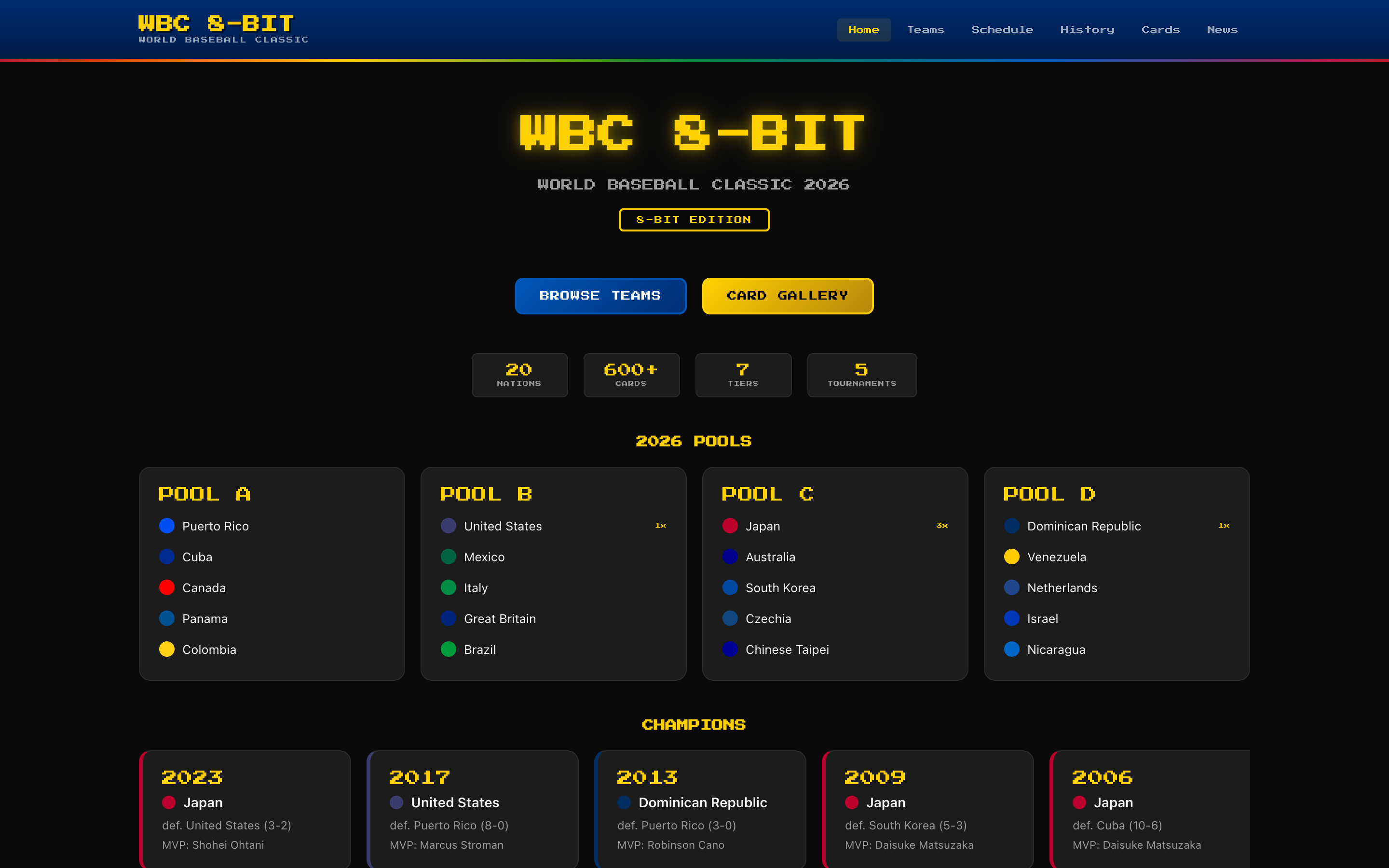 8-Bit Baseball Cards