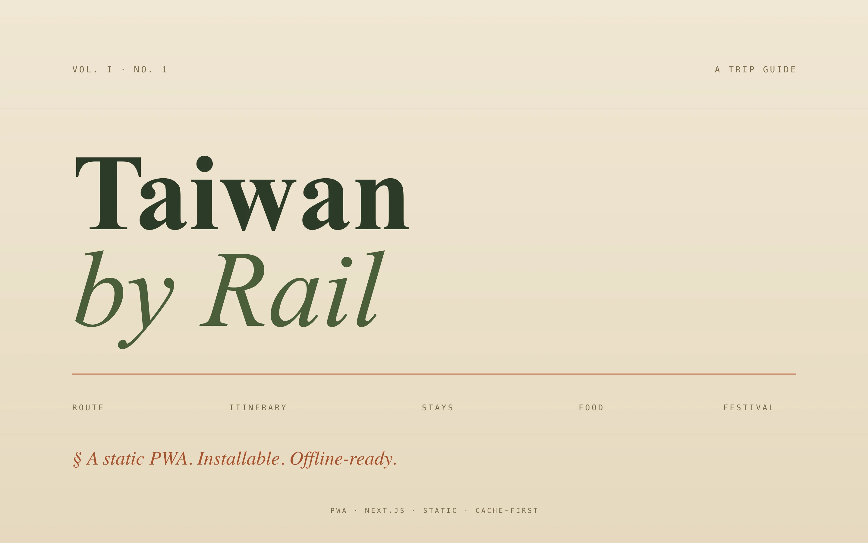 Taiwan by Rail